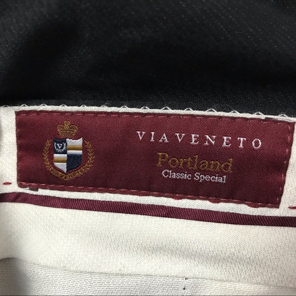 Via Veneto Men’s Dress Pants 36W 30L Black Work - Picture 3 of 6